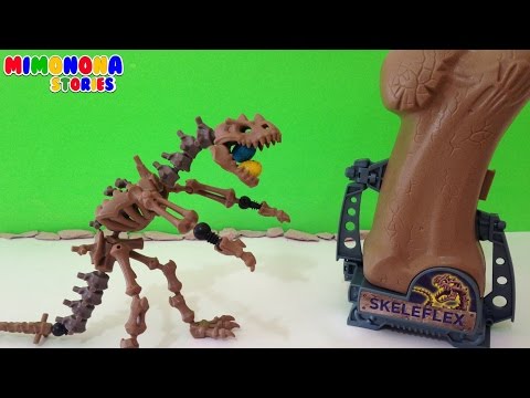 Esqueleto de Dinosaurio |  Ceratosaurio Skeleflex | Juguetes de dinosaurios para niños Video