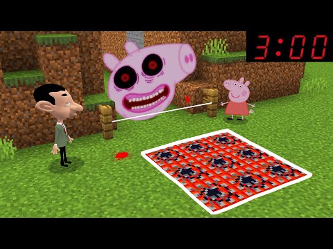 Traps for Peppa Pig.exe Nextbot and Mr Bean in Minecraft - Gameplay - Coffin Meme