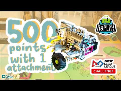 | 500 points with 1 attachment | FLL RePLAY Robot Game【 Kidwe Lab】
