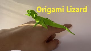 Easy Origami Lizard, step by step tutorial