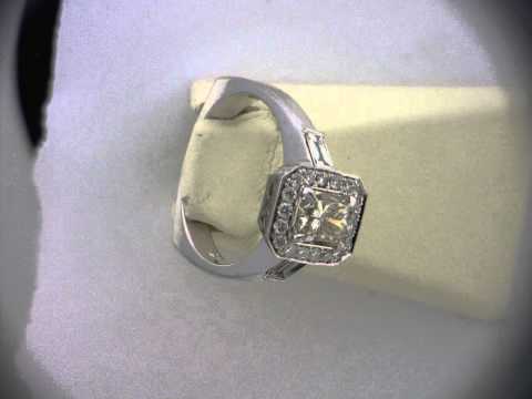 1.72ct Radiant Cut Diamond Engagement Ring J/VS2 GIA