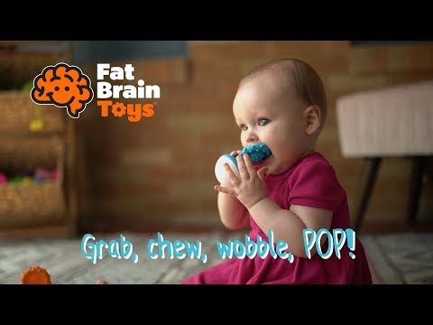 Видео обзор Прорезыватель-неваляшка, Fat Brain Toys Dimpl Wobbl зеленый