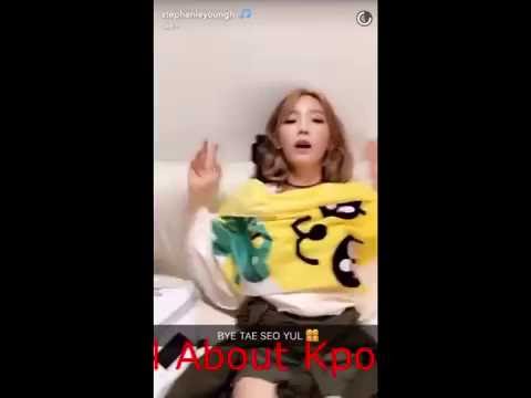SNSD Tiffany Snapchat with Taeyeon yuri yoona