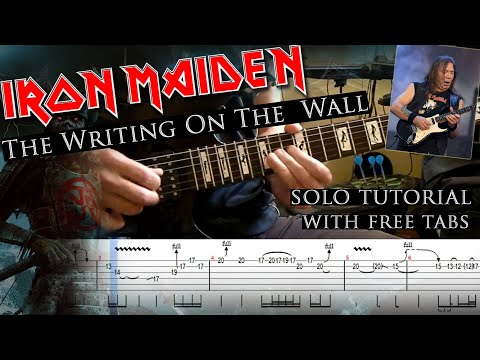 Iron Maiden - The Writing On The Wall Dave Murray solo lesson (with tablatures and backing tracks)