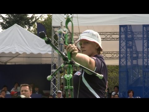 Jamie van Natta v Yumiko Honda – compound women semifinal | Tokyo 2012 Archery World Cup Final