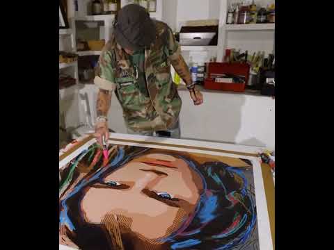 ¡Johnny pintando a su hija Lily Rose! ❤️❤️#JohnnyDepp #depphead