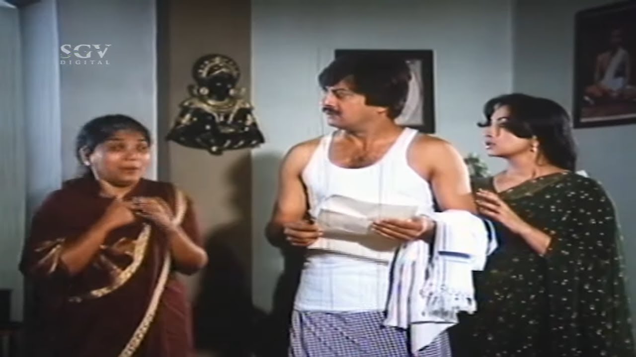 Ashwath Against Daughter for Marrying With Ananthnag Scenes | Bidugadeya Bedi Kannada Movie