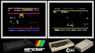 ZX Spectrum vs C64 : NEMESIS (Side by side comparison)