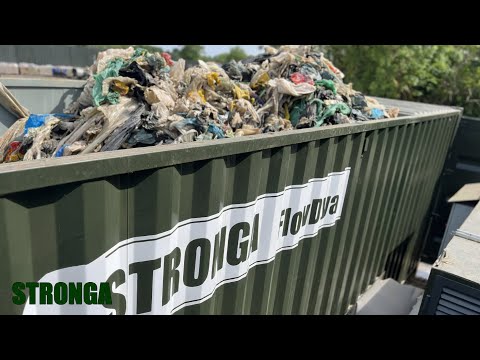 Vorbereitung von Kunststoffabfällen für die Pyrolyse; mit Stronga