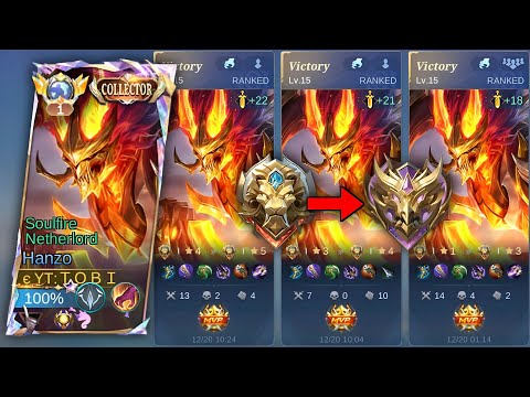 Top Global Hanzo Solo Rank From Legend to Mythic Every Game MVP | TOBI MLBB