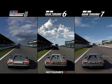 Gran Turismo 5 vs Gran Turismo 6 vs Gran Turismo 7 - Lamborghini Countach '88 at Nurburgring Sprint