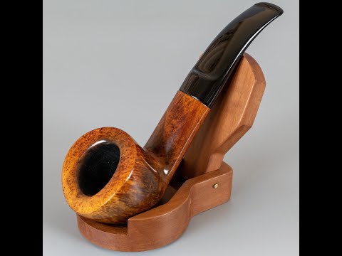 Handmade Georg Jensen "Straight Grain" Smooth Half Bent Pot Saddle Stem (6) 9mm