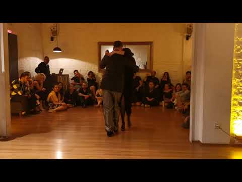  Taçlan Özüm Erk  and  Burak Öncel  are  dancing  to  the  milonga  "  El Cachafaz  "  in  2020