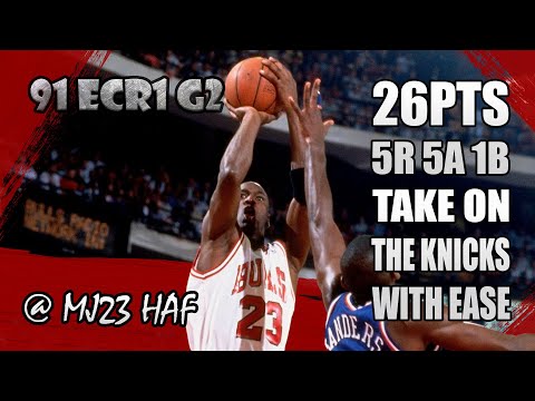 Michael Jordan Highlights vs Knicks (1991 ECR1 G2) - 26pts, Take on the KNICKS with EASE!