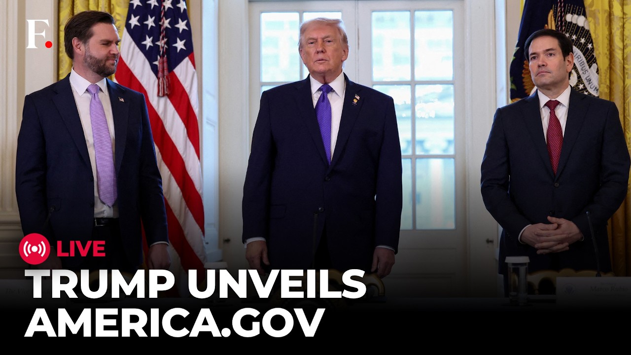 Donald Trump LIVE: America.gov AI Platform Unveiled With JD Vance, Marco Rubio In Washington