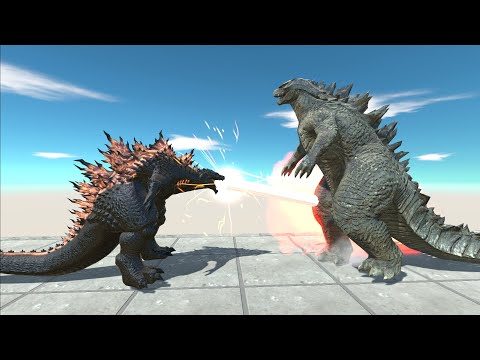 DARK GOJIRA VS GODZILLA 2014 DEATH RUN - Animal Revolt Battle Simulator