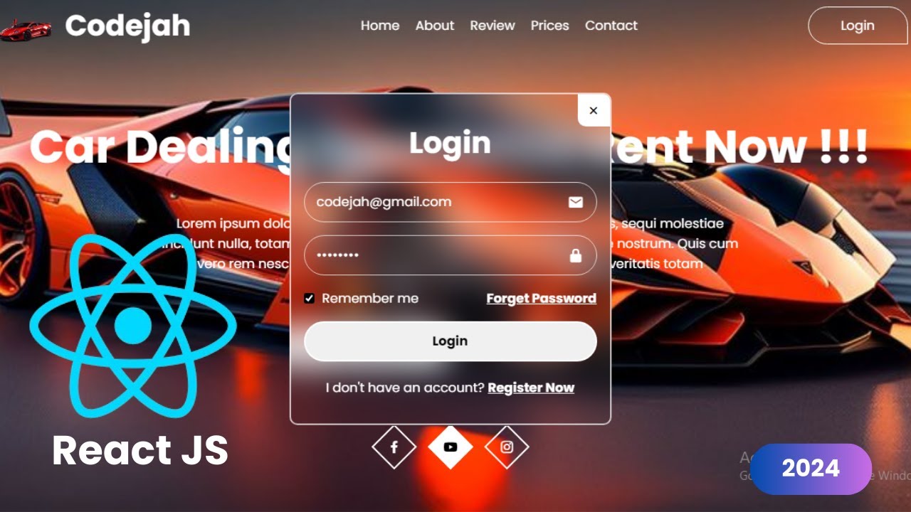 How to Make A Website in REACT JS | With Login and Registration Form