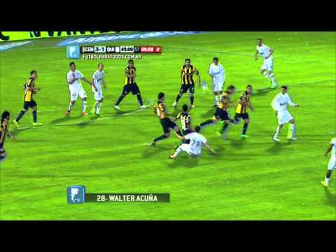 Gol de Acuña. Central 3 Quilmes 1.Fecha 1.Torneo Primera División 2014. Fútbol Para Todos