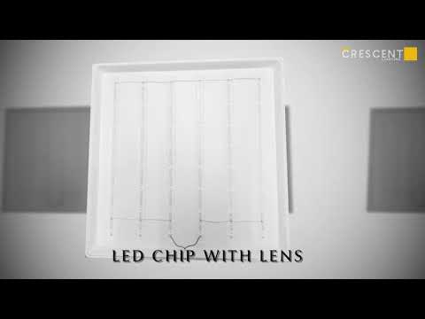 Crescent crm20 2x2 slim recessed backlit panel light, cool d...
