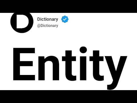 Entity Meaning In English
