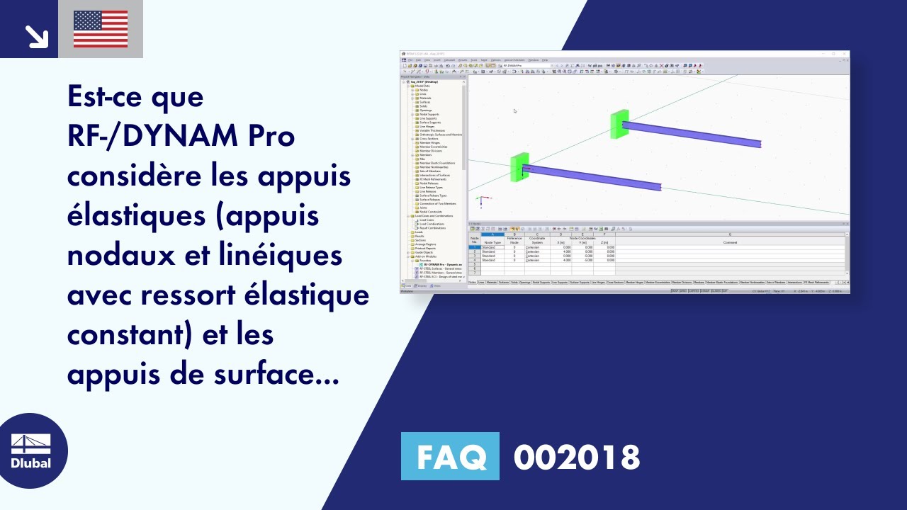 FAQ 002018 | RF-/DYNAM Pro considère-t-il les appuis élastiques (appuis nodaux et linéiques avec élastiques ...