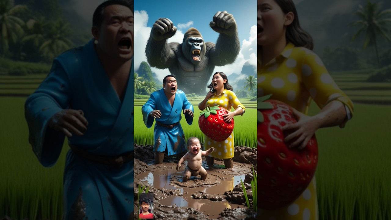 💥 Evolution of gorilla : Giant gorilla surprises family 😍 Pet Adventure✅ #cute #love #gorilla #short