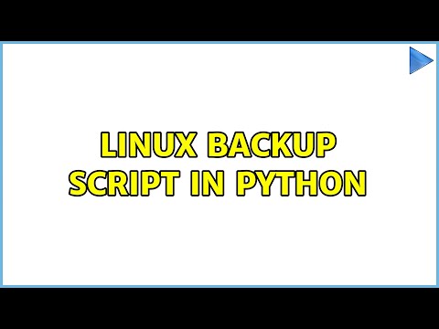 Linux Backup Script In Python 2 Solutions