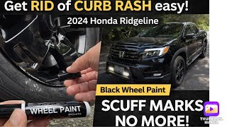 Get RID of CURB RASH easy! 2024 Honda Ridgeline Black wheel paint SCUFF MARKS NO MORE!
