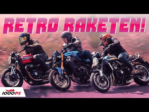 Wer kann Retro am besten? Kawasaki Z900RS vs. Triumph Speed Twin vs. Yamaha XSR900 - Vergleich 2022