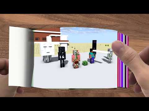 FLIPBOOK  Monster School  FAT 2 FIT CHALLENGE   Minecraft Animation008