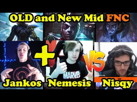 Jankos and Nemesis VS FNC Nisqy in soloq | Old and New Fnatic Mid Laner Battle..Nemesis vs Nisqy