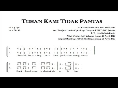 Partitur Lagu Tuhan Kami Tidak Pantas || Lagu Pilihan oleh Champion PSDC | Propinsi Jawa Barat