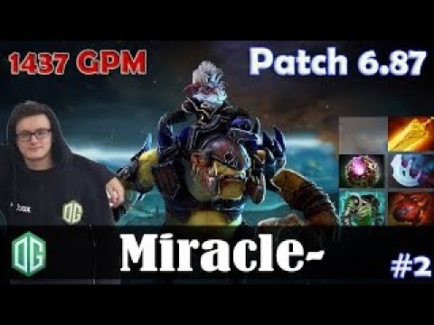 Dota 2 Patch 6.87 | Miracle- Alchemist MID with 1437 GPM | Pro MMR Gameplay #2