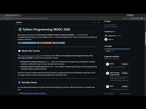 Python Programming Mooc 2026 Github Repository