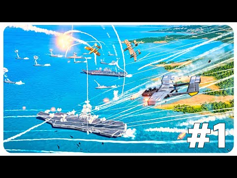 Modern Aircraft Carriers vs Propeller Planes (Part 1) - Nuclear Option Cinematic (4K)