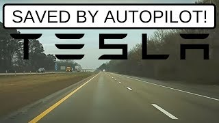 Tesla Enhanced Auto Pilot (Autosteer / EAP) saves me from disaster! - Front Camera View
