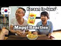 First Time Trying Indian Maggi | Indian Korean Couple