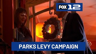 Portland Mayor Wilson campaigns for parks levy ahead of election