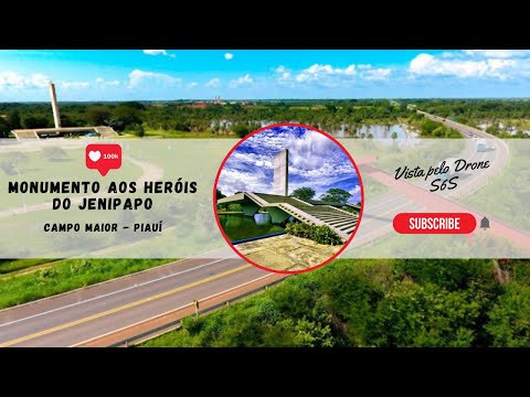 VISTA DO MONUMENTO AOS HERÓIS DO JENIPAPO EM CAMPO MAIOR (PI) PELO DRONE S6S