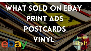 Selling Vintage Print Ads, Records And Postcards On eBay - What Sold