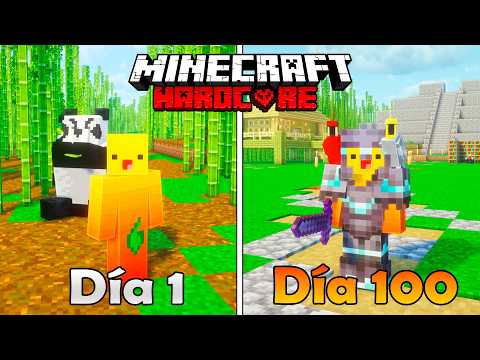 SOBREVIVÍ 100 DÍAS en UN MUNDO SOLO DE BAMBU en MINECRAFT HARDCORE