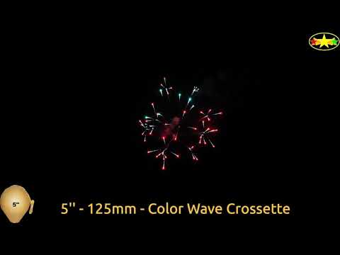 50119 - Bombe 5'' - 125mm - Color Wave Crossette - tristar - www.tristarsd.be