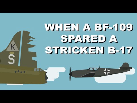 當一架 Bf-109 饒恕一台損毀的 B-17（When a Bf-109 spared a stricken B-17）