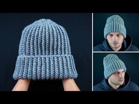 A simple crochet men’s hat - a tutorial for beginners!
