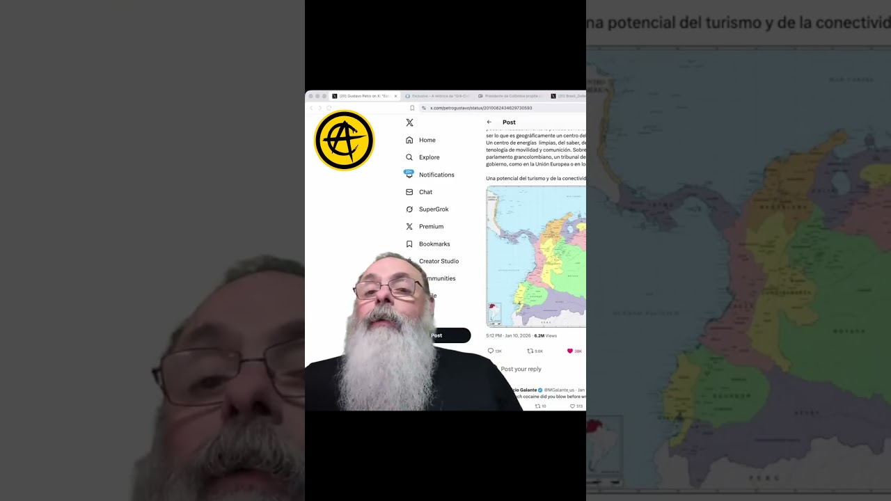 GUSTAVO PETRO cheira um TALCO ESTRAGADO e FALA sobre "REFAZER a GRAN-COLÔMBIA"