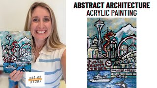Abstract Architectural Art | Step-by-Step Acrylic Painting for All Skill Levels