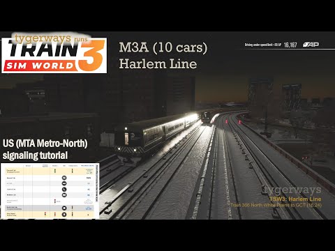 US signaling (MTA Metro-North) on the Budd M3A and the Harlem line (TSW | US signaling tutorial)