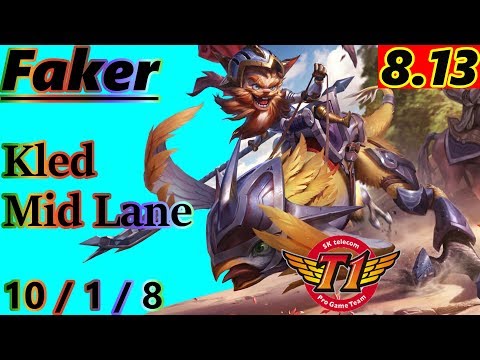 Faker as Kled Mid Lane - S8 Patch 8.13 - RANK 4 Korean Challenger - Full Gameplay