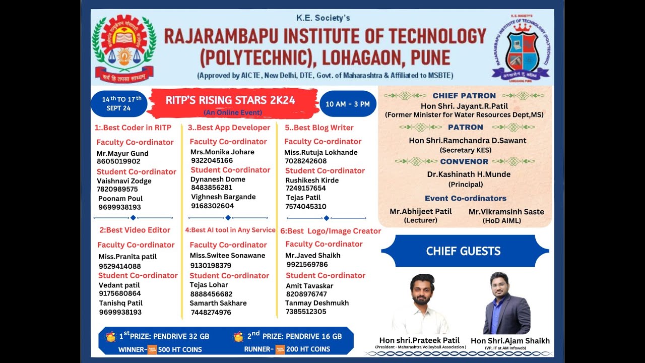 Inauguration Function of RITP’s Rising Stars Competition 2K24