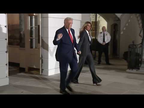 Melania and Donald Trump leave White House for State of the Union speech